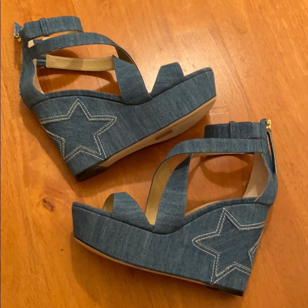 Tamara Mellon Supernova Denim Wedge
